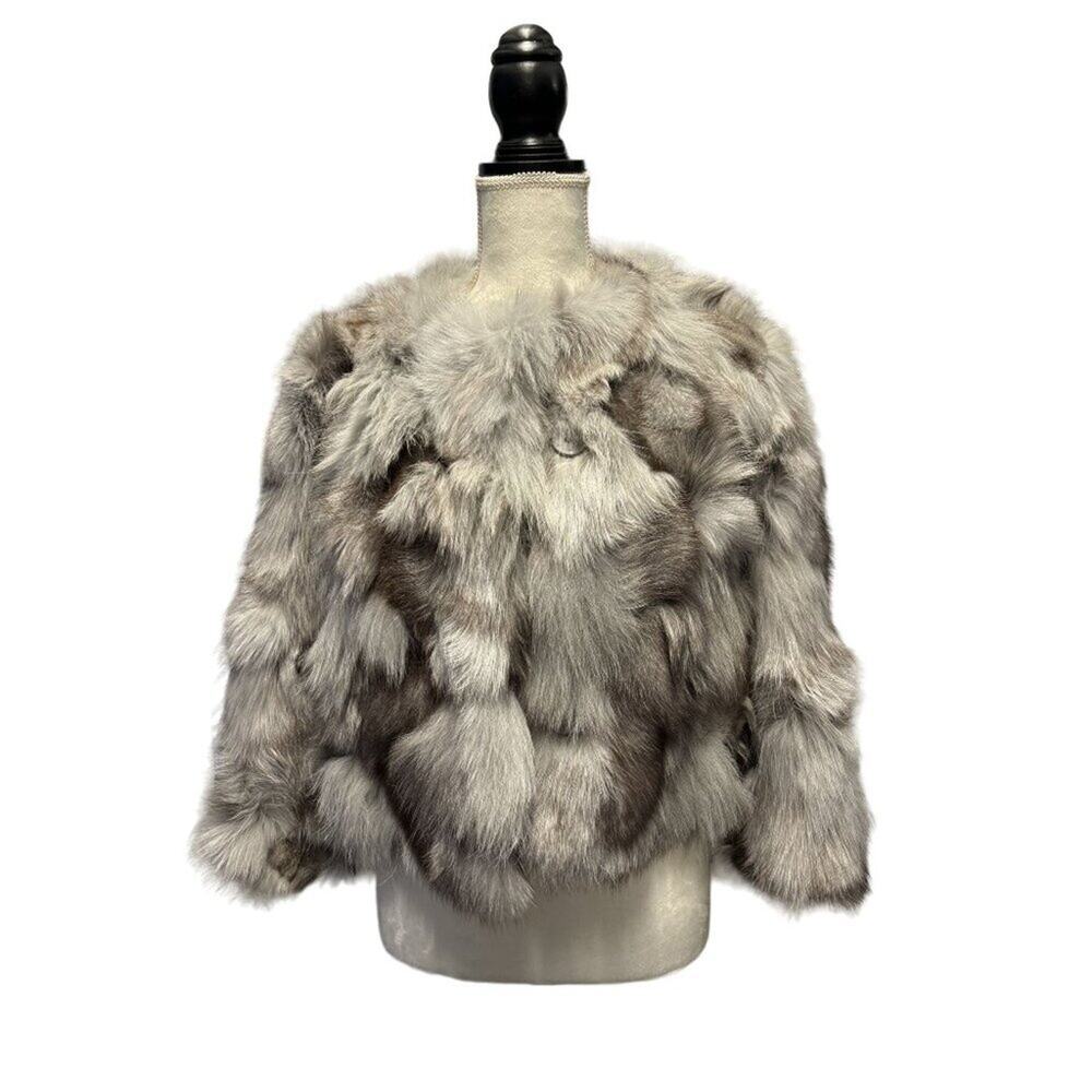 Grey Fox Fur Women's Jacket Size S